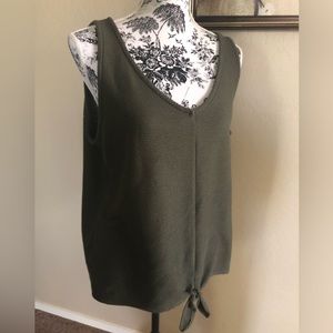 Loft womens olive green tank top